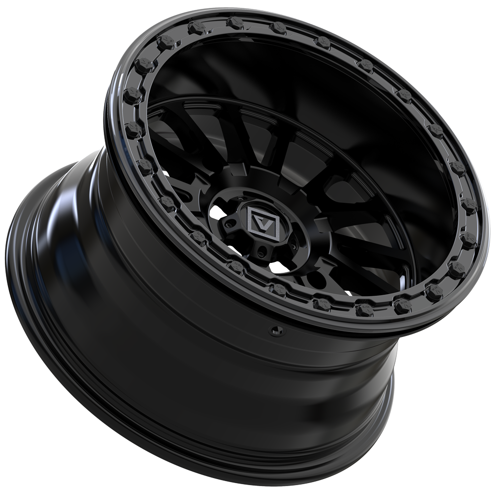 V16 BEADLOCK 15X8 -12MM 4X137 SATIN BLACK