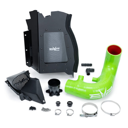 Evolution Powersports - EVP HFI Intake Kit for Kawasaki Teryx H2 - Black Scoop + Black Silicone