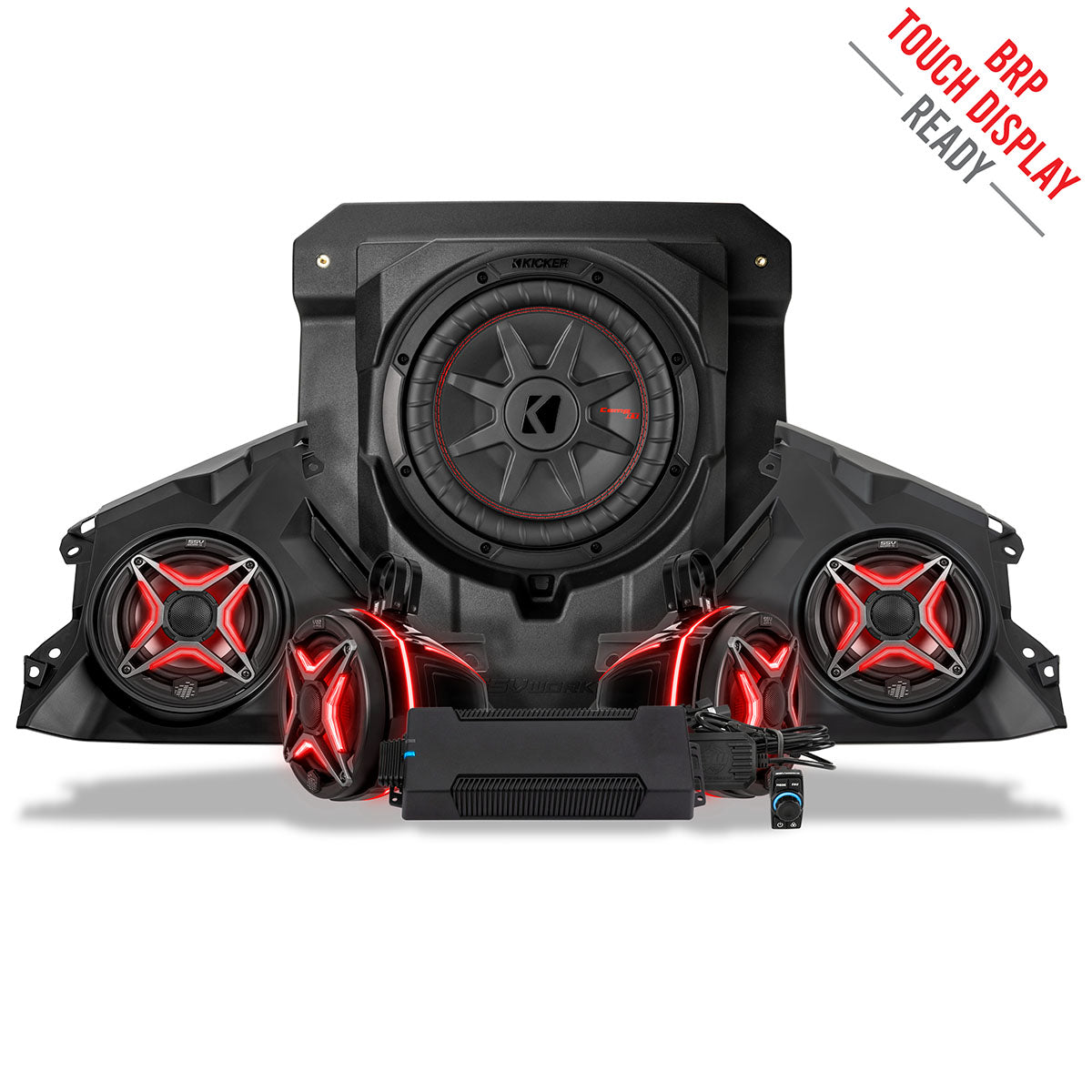2024-2026 Can-Am® Maverick R, Phase-4 V-Spec 1650watt 5-Speaker Stereo System