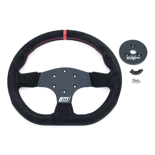 EVP.MOde 13" suede-wrapped steering wheel for Polaris RZR 200 with RZR 200 hub adapter