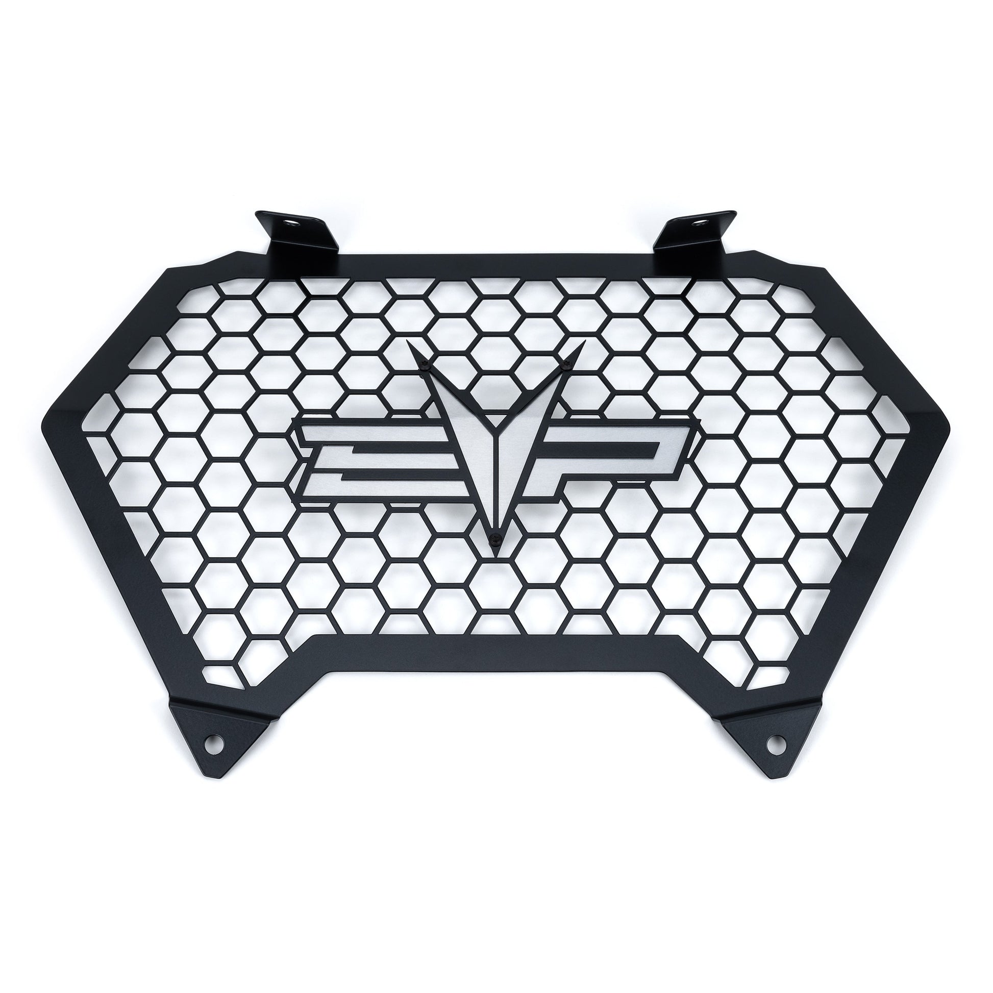 EVP front grille for Can-Am Maverick R — 5052 aluminum with brushed backing plate