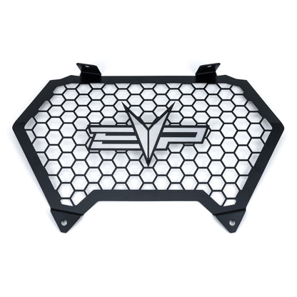 EVP front grille for Can-Am Maverick R — 5052 aluminum with brushed backing plate