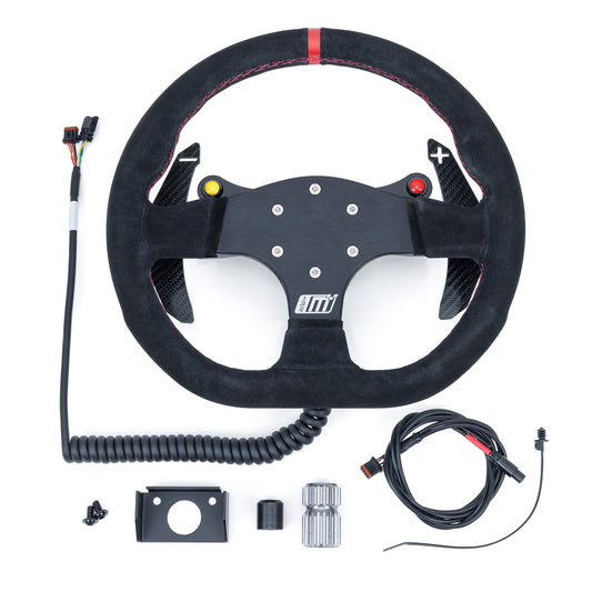 EVP.MOde Race Steering Wheel with selectable PTT, auxiliary, or launch control buttons for Can-Am Maverick R