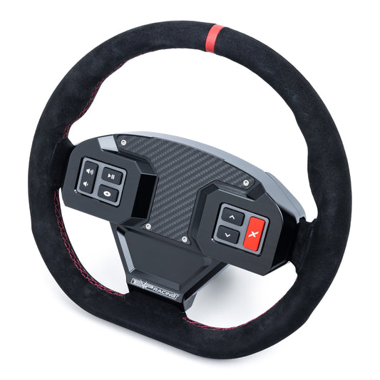 EVP.MOde Italian suede steering wheel with SFI quick-release hub for Polaris RZR Ultimate