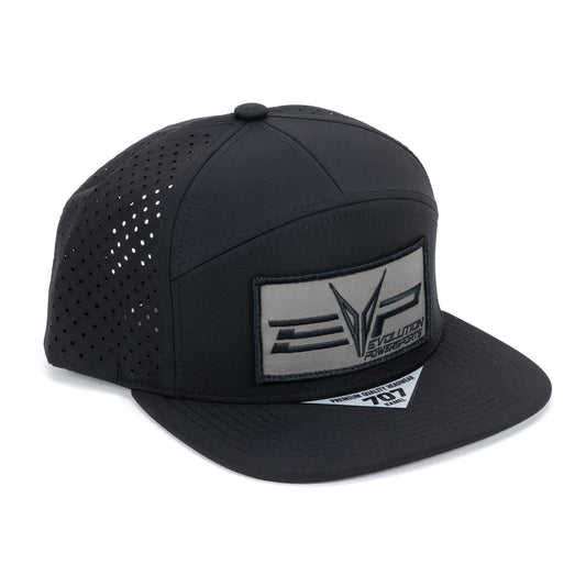 EVP Black Hydro Hat - snapback with logo patch