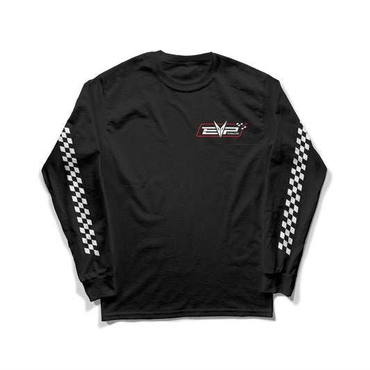 EVP Shift Logo long-sleeve shirt with checkered sleeves