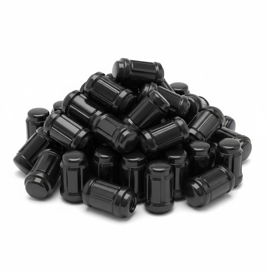 12X1.25 SPLINE LUG BULK 100 pcs 1.38" BLACK