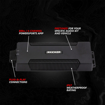 2017-2026 Can-Am® X3, Phase-5 V-Spec 6-Speaker 1650watt System w/JVC