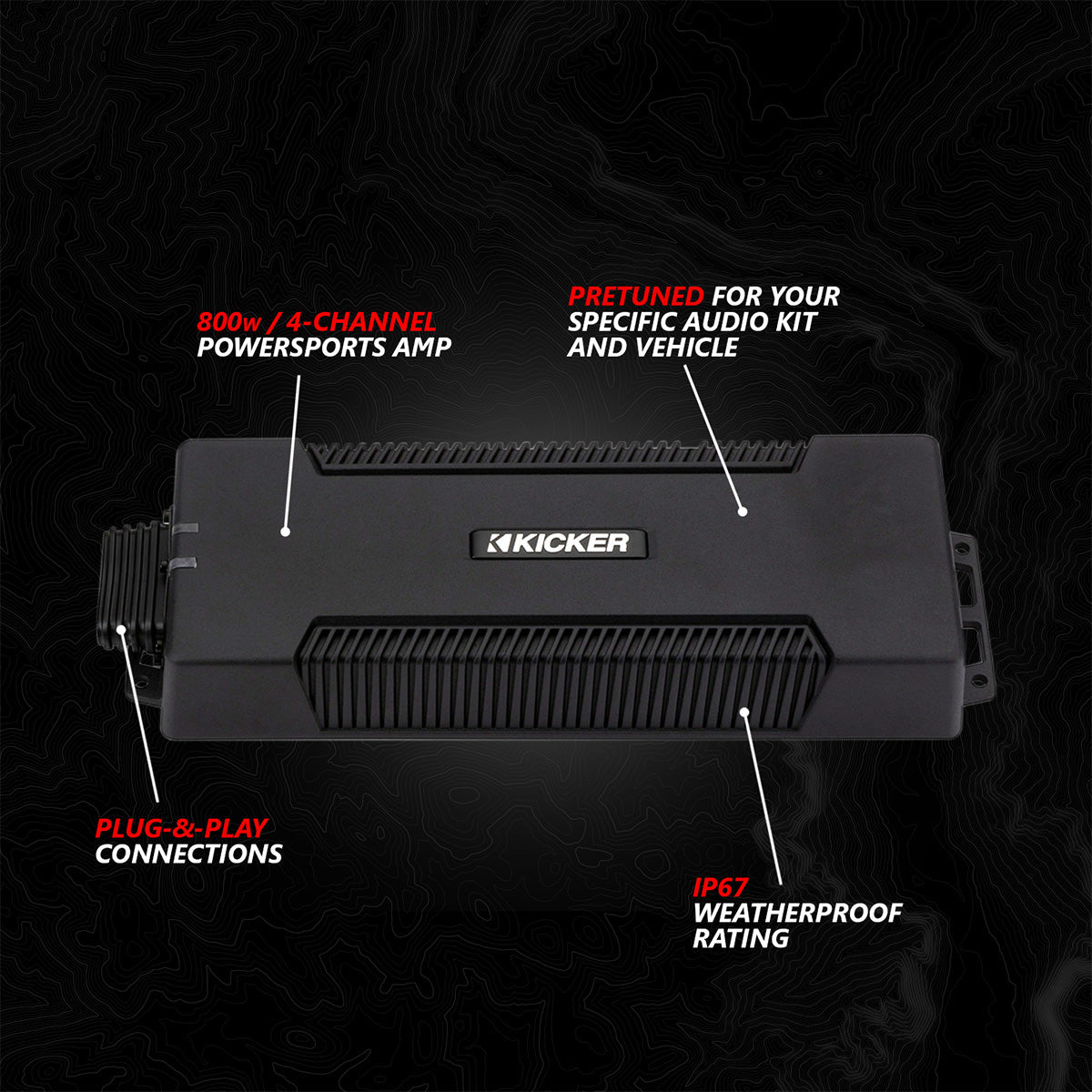 2017-2026 Can-Am® X3, Phase-4 V-Spec 5-Speaker 1650watt System w/JVC