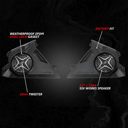 2024-2026 Can-Am® Maverick R, Phase-2 A-Spec 800watt 4-Speaker System