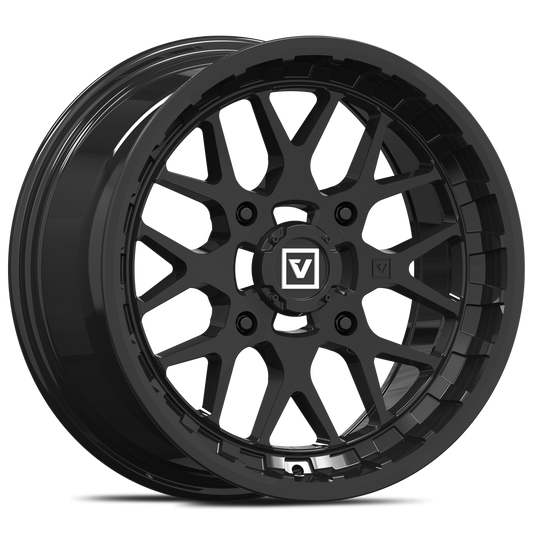V03 14X7 +25MM 4X110 GLOSS BLACK
