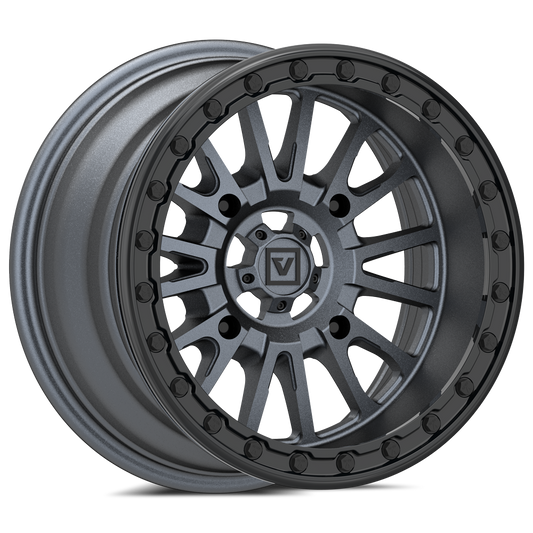 V16 BEADLOCK 15X8 -12MM 4X156 SATIN GUNMETAL