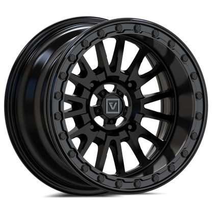 V16 BEADLOCK 15X8 -12MM 4X137 SATIN BLACK