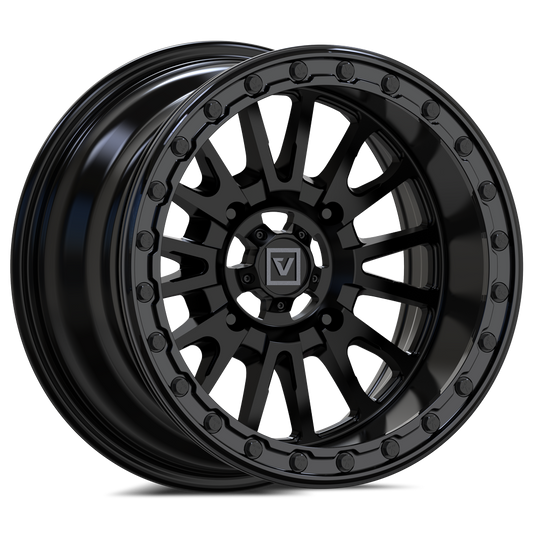 V16 BEADLOCK 15X8 -12MM 4X137 SATIN BLACK