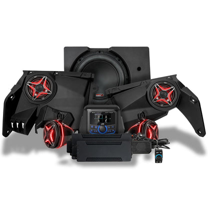 2017-2026 Can-Am® X3, Phase-4 V-Spec 5-Speaker 1650watt System w/JVC