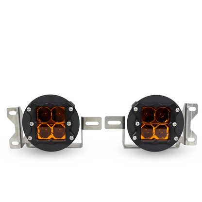 heretic quattro led fog light kit for jeep rubicon in amber